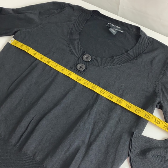 LifeStyle Attitude by Larry Levine Black Knit Top - Picture 6 of 7